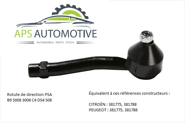 ROTULE DIRECTION DROITE B9 C4 DS4 308 3008 5008 - SLP38120-M OEM:3817.75